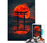 1000 Piece Jigsaw Puzzle for Adults Red Moon Gate Reflections Adult Jigsaw Puzzle Hands-on Game Pattern Assembly Birthday And Unique Gifts (Size 50x75cm)