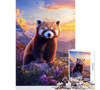 1000 Piece Jigsaw Puzzle for Adults Red Panda Sunset Beauty- Fun Interactive Family Experience Wonderful Holiday Giftsing Choice (50x75cm)