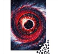 1000 Piece Jigsaw Puzzle for Adults Red Space Hole Puzzles 1000 Pieces Wooden Board Jigsaw- Relax Puzzles Games-Brain Teaser Puzzle 1000pcs (75x50cm)