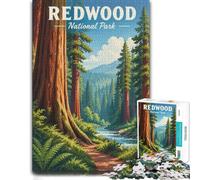 1000 Piece Jigsaw Puzzle for Adults, Redwood National Park | For a useful gift beyond Christmas Day, this adult jigsaw puzzle with 1000 pieces creates puzzle time on colder days.
