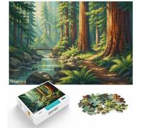 1000 Piece Jigsaw Puzzle for Adults, Redwood National Park Illustration | For relaxed weekends at home, this adult jigsaw puzzle with 1000 pieces suits calm, screen-free leisure.