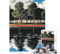 1000 Piece Jigsaw Puzzle for Adults Reflective Forest Pond Toy Wall Decor Great Gift for Games Impossible Game Parent-child Interaction size 50x75cm