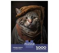 1000 Piece Jigsaw Puzzle for Adults Rembrandt Cat Puzzles for Adults Relaxing Games Pattern Assembly for Is Ideal As A Gift 70x50cm/1000pcs