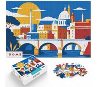 1000 Piece Jigsaw Puzzle for Adults, Retro Minimalist ROME | For festive family time away from screens: 1000-piece adult jigsaw offers 1000 pieces for the Christmas break.