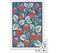 1000 Piece Jigsaw Puzzle for Adults, Retro Strawberry Pattern, 70x50cm/1000pcs, Screen-Free Activity And Quiet Winter Weekends
