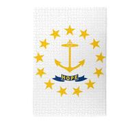 1000 Piece Jigsaw Puzzle for Adults,Rhode Island State Flag, Puzzles with Letters on Back, Challenging Puzzle for Game Night Home Décor, 19.7 x 29.5