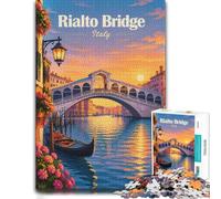 1000 Piece Jigsaw Puzzle for Adults, Rialto Bridge, Venice, Italy | For unhurried leisure at home: 1000-piece jigsaw puzzle for adults; with 1000 pieces to keep the challenge engaging.