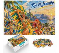 1000 Piece Jigsaw Puzzle for Adults, Rio de Janeiro Carnival Celebration | For screen-free leisure: Adult jigsaw puzzle with 1000 pieces offers a break from digital entertainment.