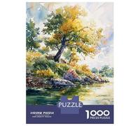 1000 Piece Jigsaw Puzzle for Adults Riverside Solitude Jigsaw Toy Wall Decor Difficult Hard Unique Gifts for Birthday And Christmas 38x26cm/1000pcs
