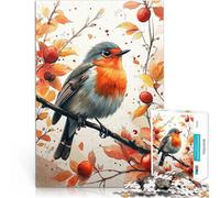 1000 Piece Jigsaw Puzzle for Adults Robin Bird Herausforderndes Spielspielzeug Tolle Geschenke und Spielzeuge75x50cm