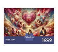 1000 Piece Jigsaw Puzzle for Adults Romantic Valentine's Day Artwork Adult Jigsaw Relaxing Games Perfect Decoration Unique Gifts for Birthday And Christmas 52x38cm/1000pcs