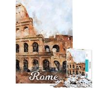 1000 Piece Jigsaw Puzzle for Adults Rome Jigsaw for Adults Toy Wall Decor For Family Fun for Is Ideal As A Gifts (Size 38x52cm)
