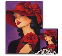 1000 Piece Jigsaw Puzzle for Adults Rose Woman Puzzle Learning Educational Toys,is Ideal As Gifts for The Whole Family for Ages 14+ 50X75CM