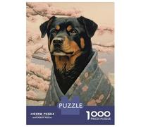 1000 Piece Jigsaw Puzzle for Adults Rottweiler Geisha Adult Jigsaw Puzzle Toy Wall Decor Precision Cutting Unique Gifts for Birthday And Christmas 38x26cm/1000pcs