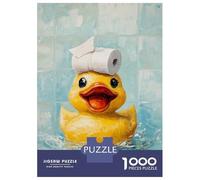 1000 Piece Jigsaw Puzzle for Adults Rubber Duck Bathing Jigsaws for Adults Family Game Analysis And Logic Difficult And Challenge 52x38cm/1000pcs