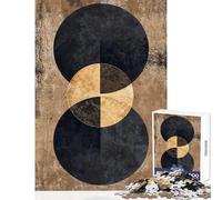 1000 Piece Jigsaw Puzzle for Adults Rustic Circles Impossible Game Staycation Kill Time Educational Toy Enhance Love between Couples (50X75cm)