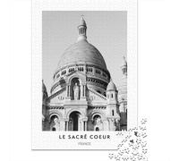 1000-Piece Jigsaw Puzzle for Adults, Sacré-Cœur Basilica, Paris, 52x38cm/1000pcs, Indoor Puzzle Activity, Quiet Evening Leisure And Cosy Evenings