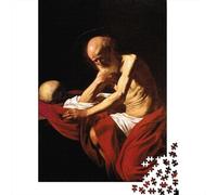 1000-Piece Jigsaw Puzzle for Adults, Saint Jerome in Penitence, 52x38cm/1000pcs, Festive Gift Idea, Screen-Free Activity And Cosy Winter Evenings