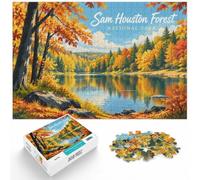 1000 Piece Jigsaw Puzzle for Adults, Sam Houston Forest National Park | For after-work downtime: Adult jigsaw puzzle with 1000 pieces; with the complete challenge to keep the challenge engaging.