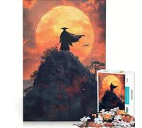 1000 Piece Jigsaw Puzzle for Adults Samurai Japanese Sunset, Educational Toy, Decompressing Intellectual, Great Gift for Gaming 38x52cm