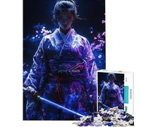1000 Piece Jigsaw Puzzle for Adults Samurai Woman with Swords Jigsaw 1000 Piece Anti-Stress Toys Presents for Women for Is Ideal As A Gifts (75x50cm)
