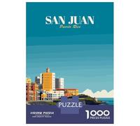 1000 Piece Jigsaw Puzzle for Adults San Juan, Puerto Rico Travel Jigsaw Toy Wall Decor Difficult Hard Unique Gifts for Birthday And Christmas 52x38cm/1000pcs