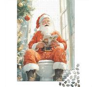 1000-Piece Jigsaw Puzzle for Adults, Santas Christmas Break, 52x38cm/1000pcs, Idea, Screen-Free Activity And Holiday Downtime