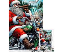 1000 Piece Jigsaw Puzzle for Adults Santas Hog Ride Fun Interactive Family Experience Wonderful Holiday Giftsing Choice (38x26cm)