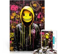 1000 Piece Jigsaw Puzzle for Adults Scary Smiley Face v4 Lernspiele Heimdekoration Lernspiel für Geburtstag, Weihnachten75x50cm