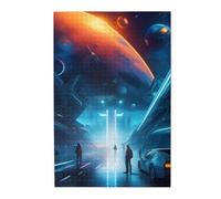 1000 Piece Jigsaw Puzzle for Adults,Science Fiction Future, Puzzles with Letters on Back, Challenging Puzzle for Game Night Home Décor, 19.7 x 29.5