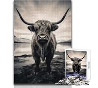 1000 Piece Jigsaw Puzzle for Adults Scottish Highland Cows Perfect for Calm Leisure Hours High Grade Precise Cut Play Toy Size 50x75cm