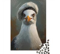 1000 Piece Jigsaw Puzzle for Adults, Seagull Chef Portrait, 38x26cm/1000pcs, Idea, Screen-Free Activity And Family Time at Home