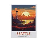 1000 Piece Jigsaw Puzzle for Adults，Seattle Washington，Paper Puzzle - for Adults Teens Educational Toys Gifts（50x70cm）-ET100