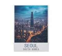 1000 Piece Jigsaw Puzzle for Adults,Seoul South Korea,Wood Puzzle - for Adults Teens Educational Toys Gifts(75x50cm)-FN39