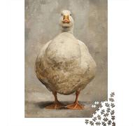 1000 Piece Jigsaw Puzzle for Adults, Serious White Fat Duck, 52x38cm/1000pcs, Gift for Puzzle Lovers, Screen-Free Leisure And Quiet Weekends