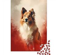 1000 Piece Jigsaw Puzzle for Adults, Shetland Sheepdog Dog, 52x38cm/1000pcs, Shared Puzzle Activity, Weekend Leisure And Weekend Downtime