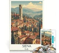 1000 Piece Jigsaw Puzzle for Adults Siena Medieval City, Relaxing Games, Difficult And Challenge, Unique Birthday And Gifts 38x52cm