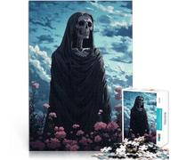 1000 Piece Jigsaw Puzzle for Adults Skeleton in Black Robe Staycation: Zeit totschlagen Geschenkideen38x26cm