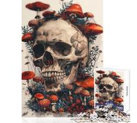 1000 Piece Jigsaw Puzzle for Adults Skull Head Mushroom Magic Fun Games Stress Reliever Home Decoration Toys Enhance Love between Couples (38x52cm)