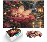 1000 Piece Jigsaw Puzzle for Adults, Sleeping Fairy Flower Petal | For shared winter evenings: Adult jigsaw puzzle with 1000 pieces gives adults a calm winter activity.