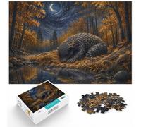 1000 Piece Jigsaw Puzzle for Adults, Sleeping Pangolin in Golden Forest | For cold evenings at home, this 1000-piece jigsaw puzzle for adults offers 1000 pieces for the Christmas break.