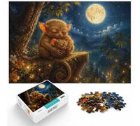 1000 Piece Jigsaw Puzzle for Adults, Sleeping Tarsiers Under the Moonlight