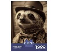 1000 Piece Jigsaw Puzzle for Adults Sloth Retro Jigsaw for Adults Relaxing Games Stress Reliever Birthday And Unique Gifts 38x26cm/1000pcs