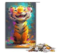 1000 Piece Jigsaw Puzzle for Adults Smiling Baby Tiger Jigsaw Brain Teaser Puzzle Christmas Birthday Gifts 75x50cm
