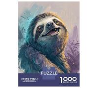 1000 Piece Jigsaw Puzzle for Adults Smiling Sloth Portrait Jigsaw Toy Wall Decor Difficult Hard Unique Gifts for Birthday And Christmas 38x26cm/1000pcs