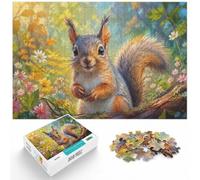 1000 Piece Jigsaw Puzzle for Adults, Smiling Squirrel Painting | For free time at home, this 1000-piece jigsaw puzzle for adults offers 1000 pieces for a longer challenge.
