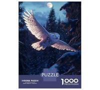 1000 Piece Jigsaw Puzzle for Adults Snowy Owl in Flight Jigsaw for Adults Relaxing Games Stress Reliever Birthday And Unique Gifts 52x38cm/1000pcs