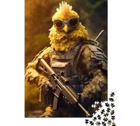 1000 Piece Jigsaw Puzzle for Adults, Soldier Chicken, 52x38cm/1000pcs, Idea, Screen-Free Activity And Family Time at Home