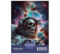 1000 Piece Jigsaw Puzzle for Adults Space Skeleton Art Print Puzzles for Adults Family Game A Work of Art Unique Gifts for Birthday And Christmas 38x26cm/1000pcs
