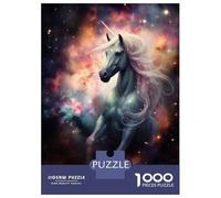 1000 Piece Jigsaw Puzzle for Adults Space Unicorn in Nebula Jigsaw for Adults Relaxing Games Stress Reliever Birthday And Unique Gifts 38x26cm/1000pcs